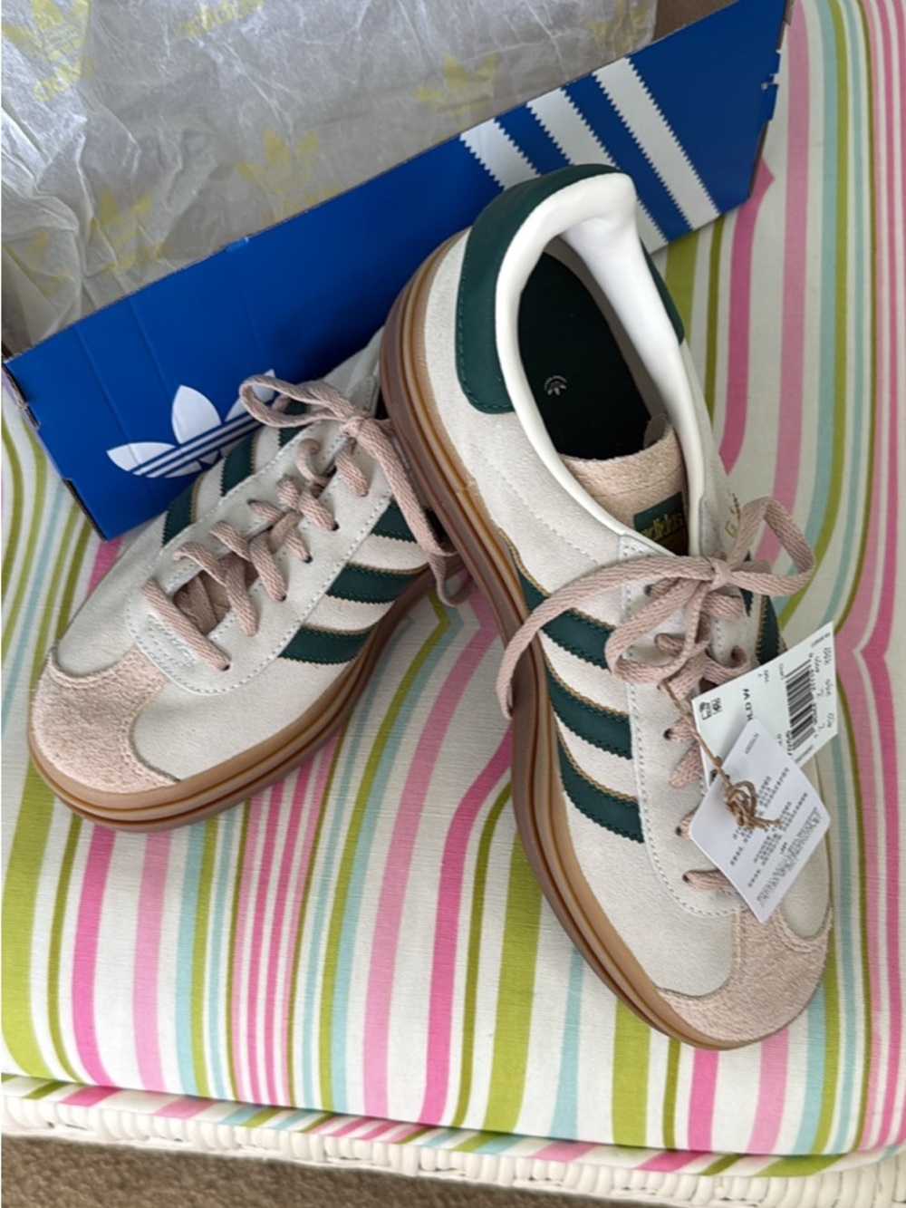 NWT women’s Adidas Gazelle Bold Athletic Shoe  in original box, 8.5 size